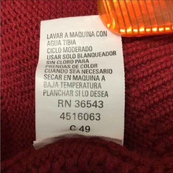 IZOD Vintage Mens Chunky Crewneck Knit Pullover Sweater, Red, Size XXL - Picture 9 of 9